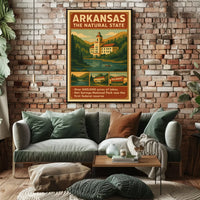 Arkansas The Natural State Travel Poster