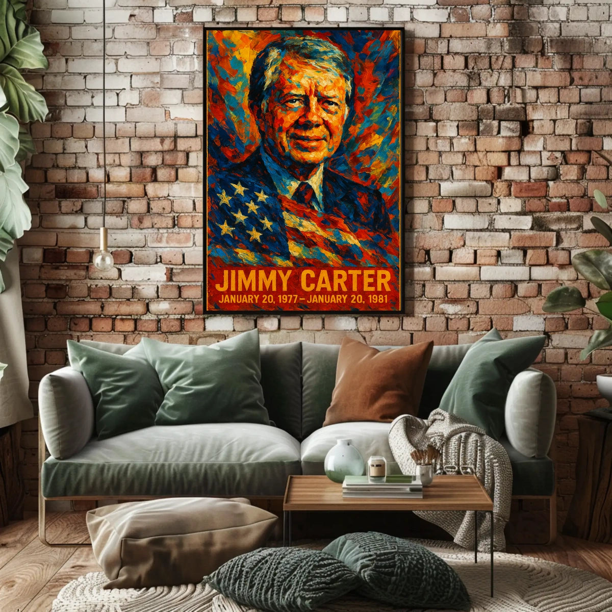 Jimmy Carter 39th President of the United States Glitch Hop Art Poster