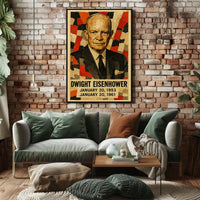 Dwight D. Eisenhower 34th President of the United States Layered paper Collage Poster