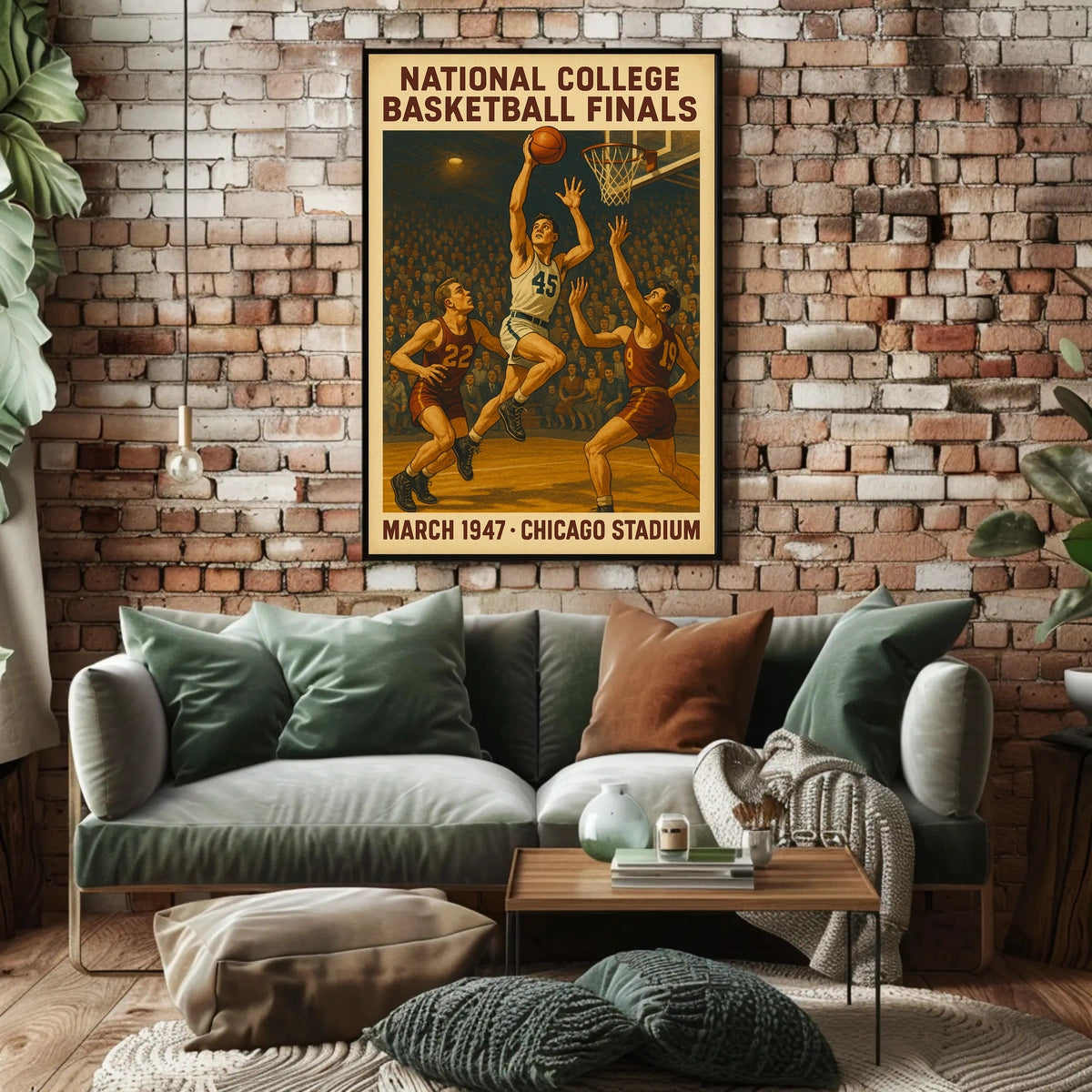 National College Basketball Finals 1947 Poster