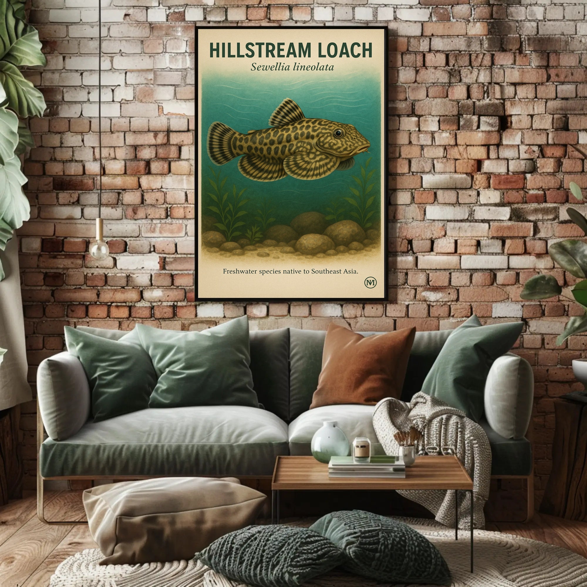 Hillstream Loach Sewellia lineolata Poster PosterGoat
