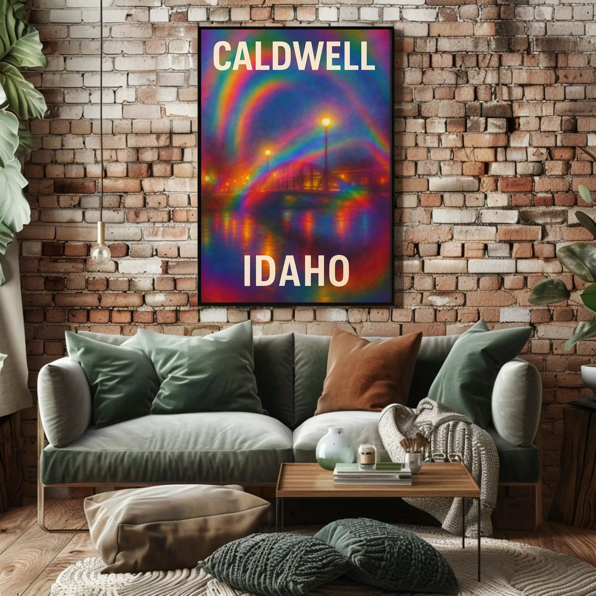 Caldwell Idaho Wanderlust Travel Impressionism Poster