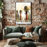 Sequoia Watercolor Wall Art Poster