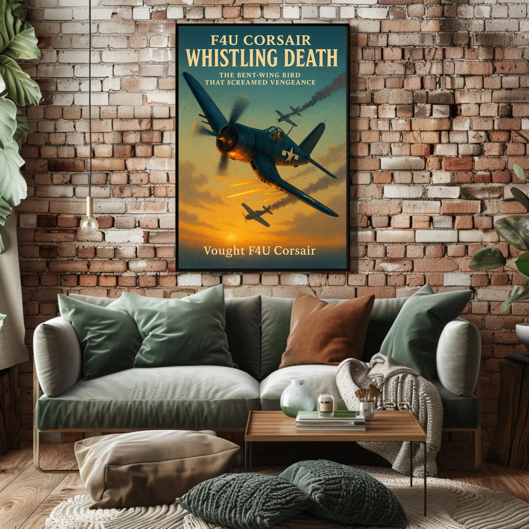 F4U Corsair Fighter WWII Poster