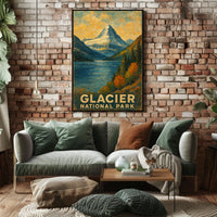 Glacier National Park Scenic Wilderness Inspiring Wanderlust Home Decor Collectors Poster