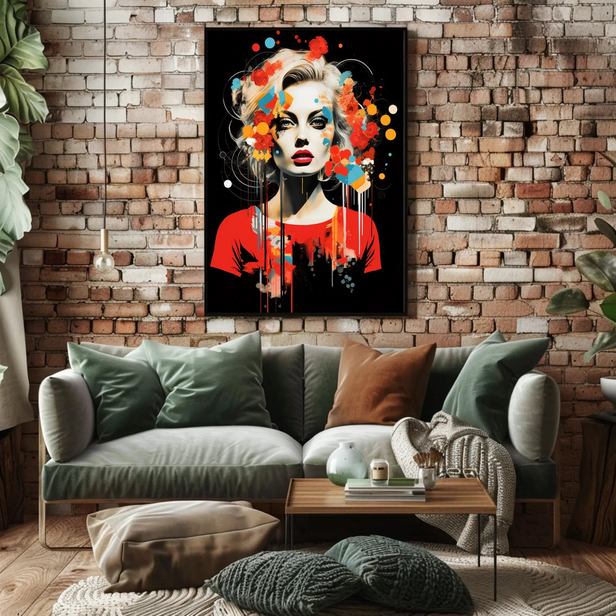 Vibrant Woman Abstract Art: Bold and Artistic Poster