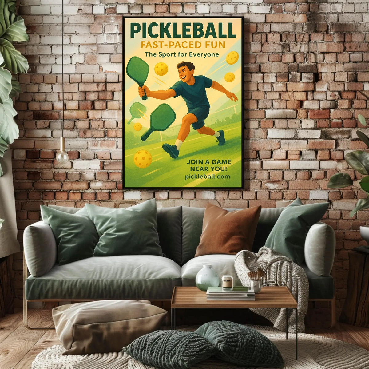 Pickleball Fast-Paced Fun Poster