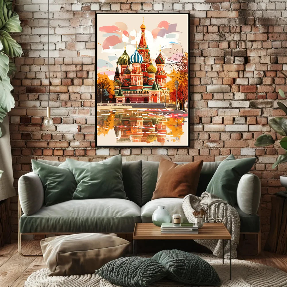 Saint Basil's Cathedral Autumn Art Poster
