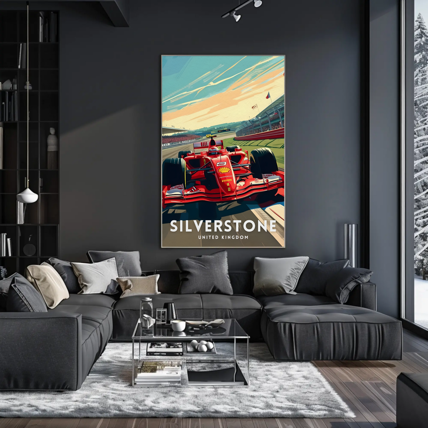 Silverstone Formula One Racing Travel Poster