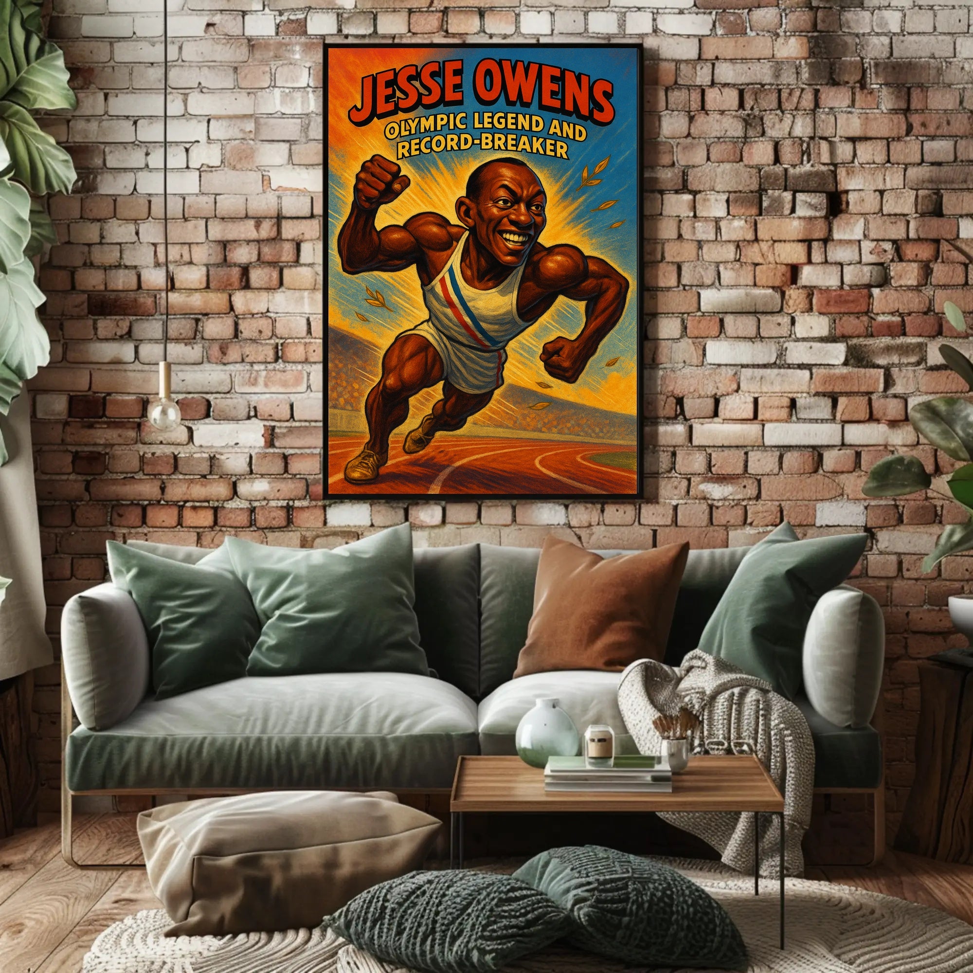 Olympic Legend Athletic Excellence Vintage Sports Poster