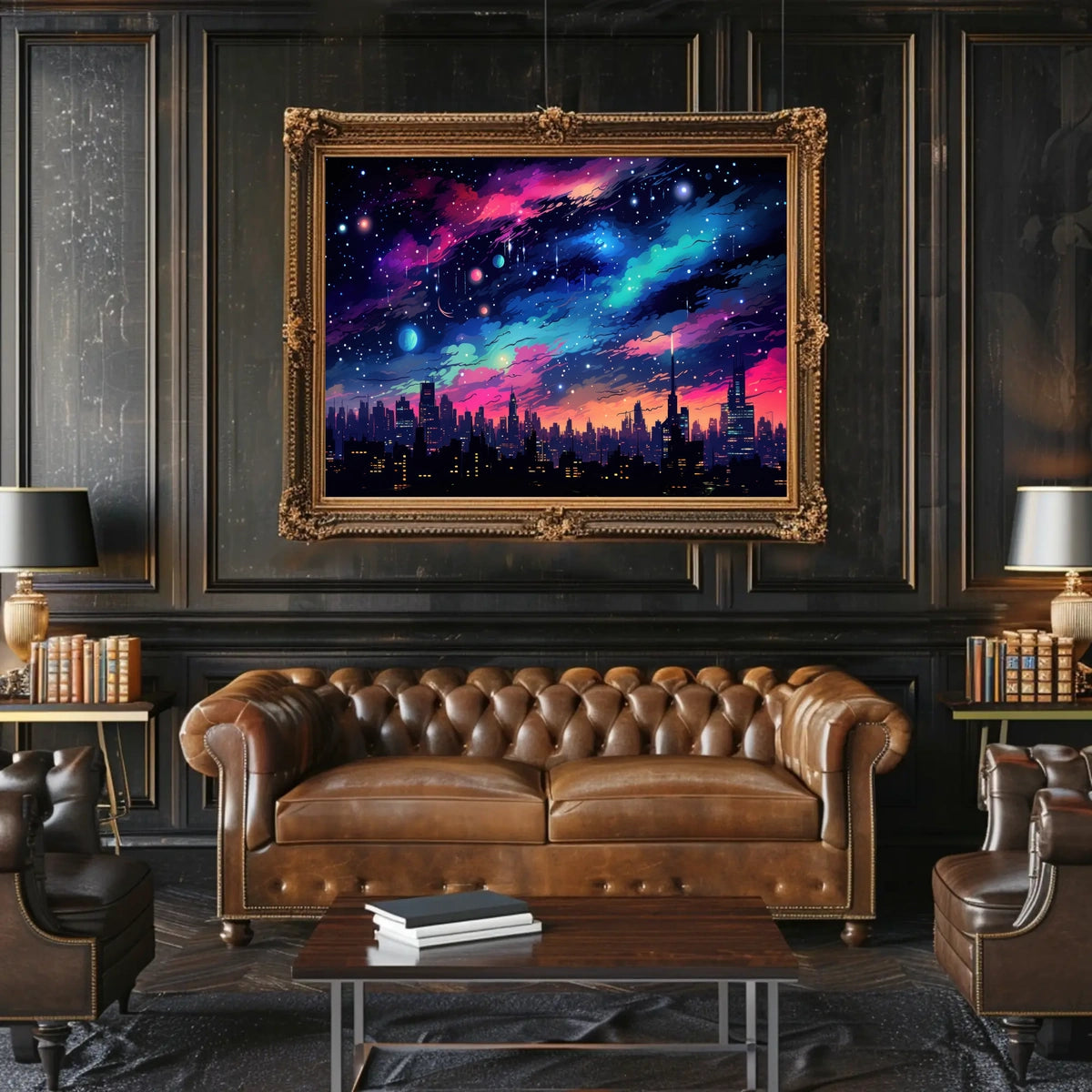 Cosmic Cityscape Poster