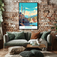 Vibrant Adana Cityscape Poster: A Modern Architectural Scene