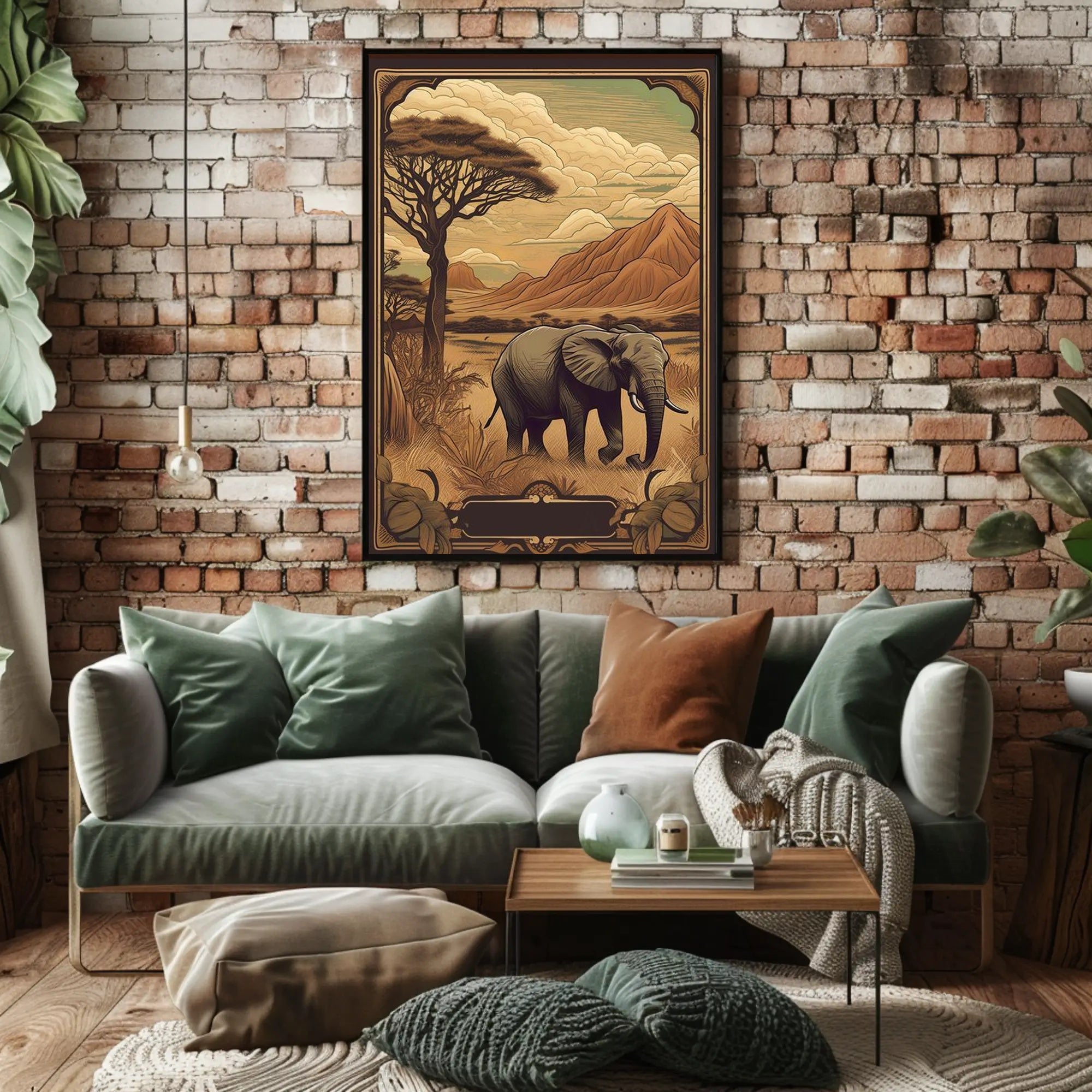 Majestic Savannah Elephant Poster