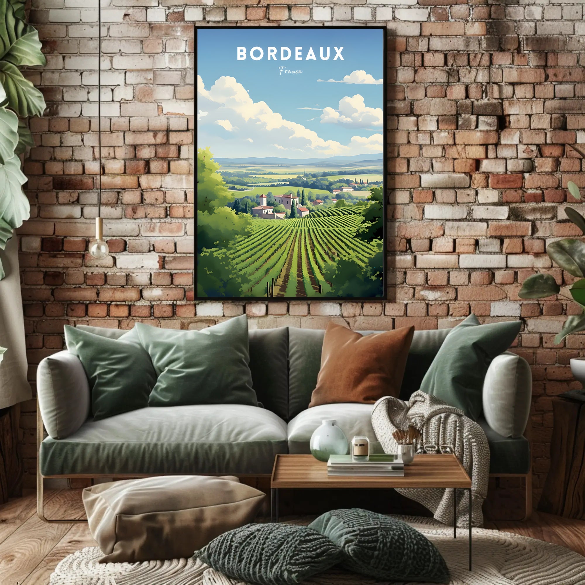 Scenic Bordeaux Vineyards Poster