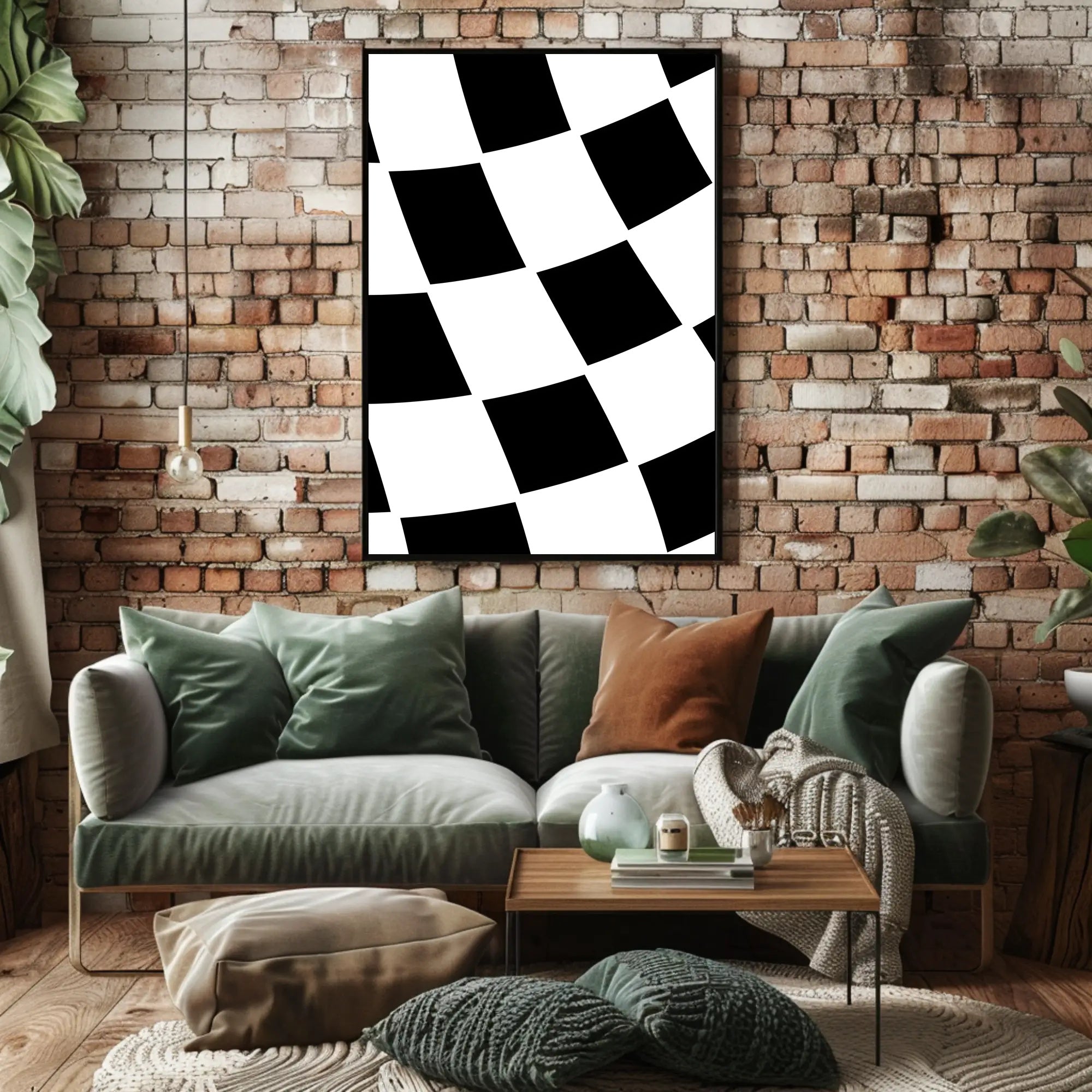 Dynamic Racing Flag Art Print - Sports Poster