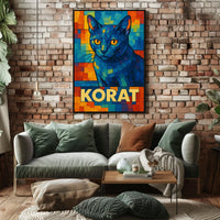 Korat Cat Art Poster