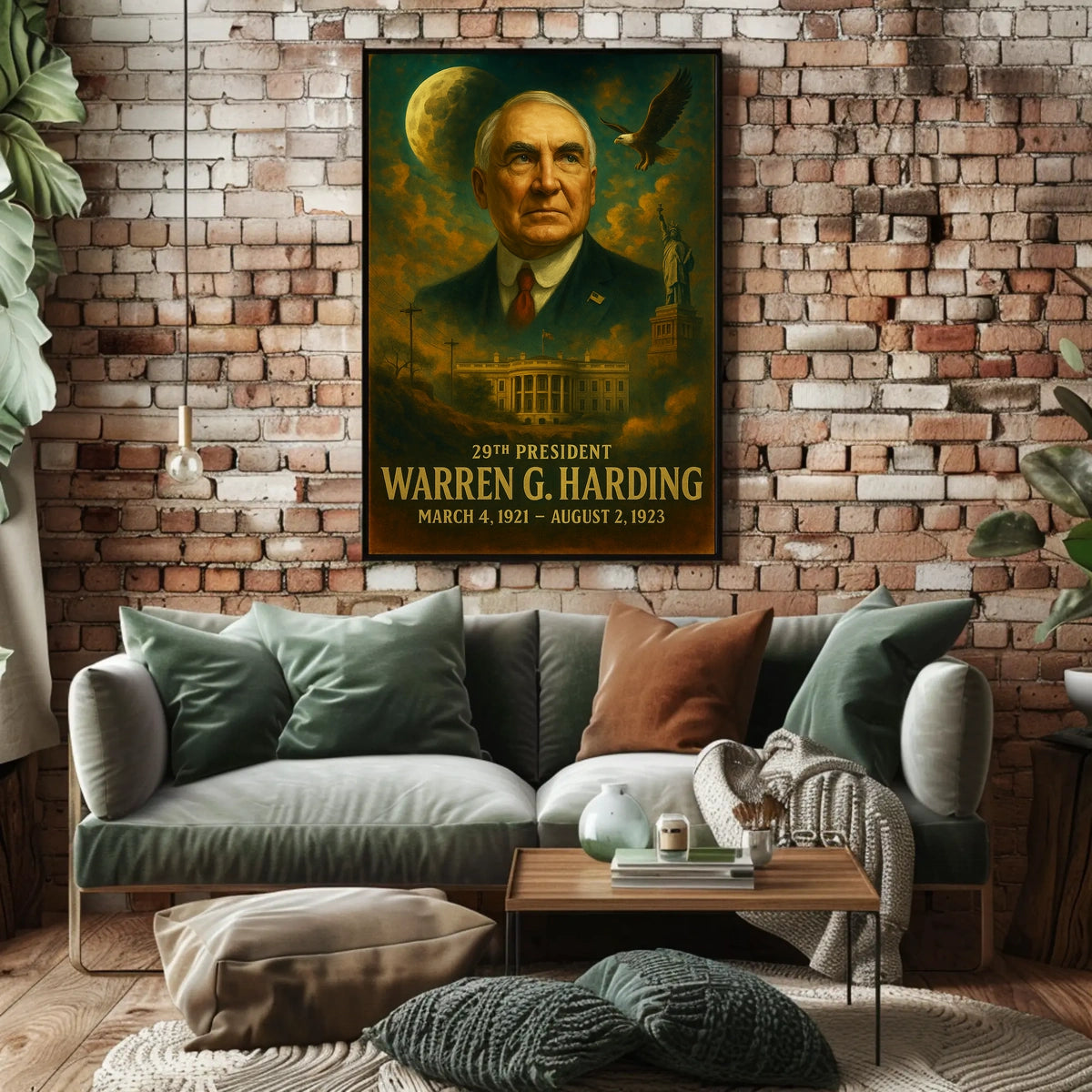 Warren Harding Presidential Neoclassical Realism Poster