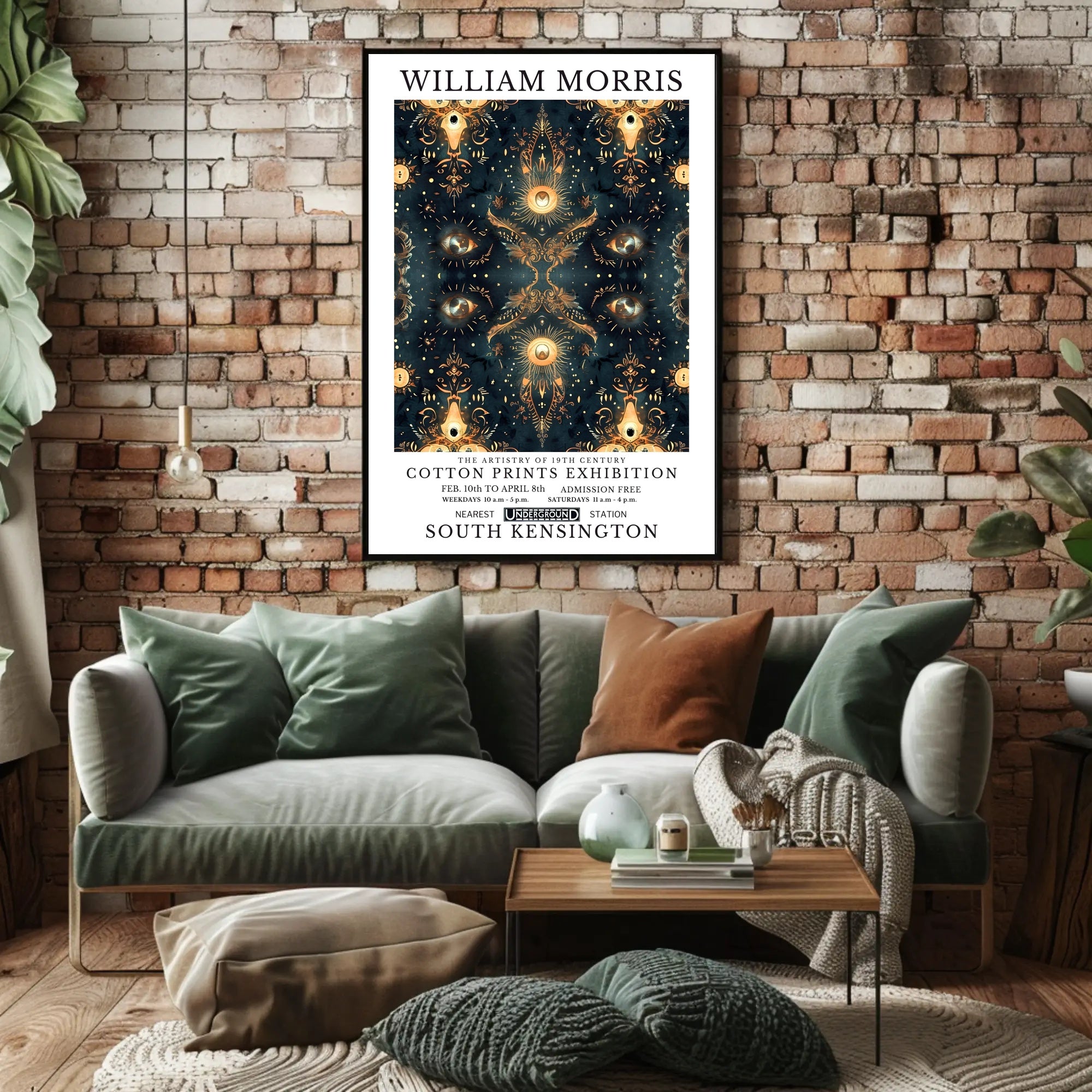 William Morris 19th Century Cotton Prints Poster