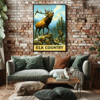 Elk Country Poster PosterGoat