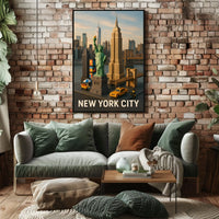 New York City Lego Art Poster Abstract Playful Wall Art