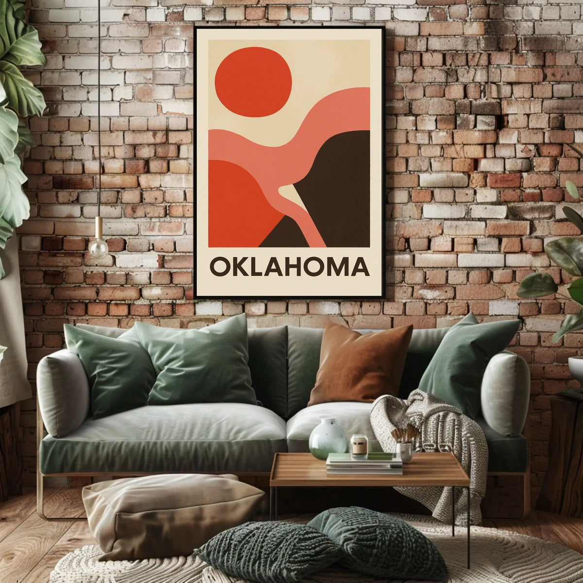 Oklahoma Abstract Art Poster