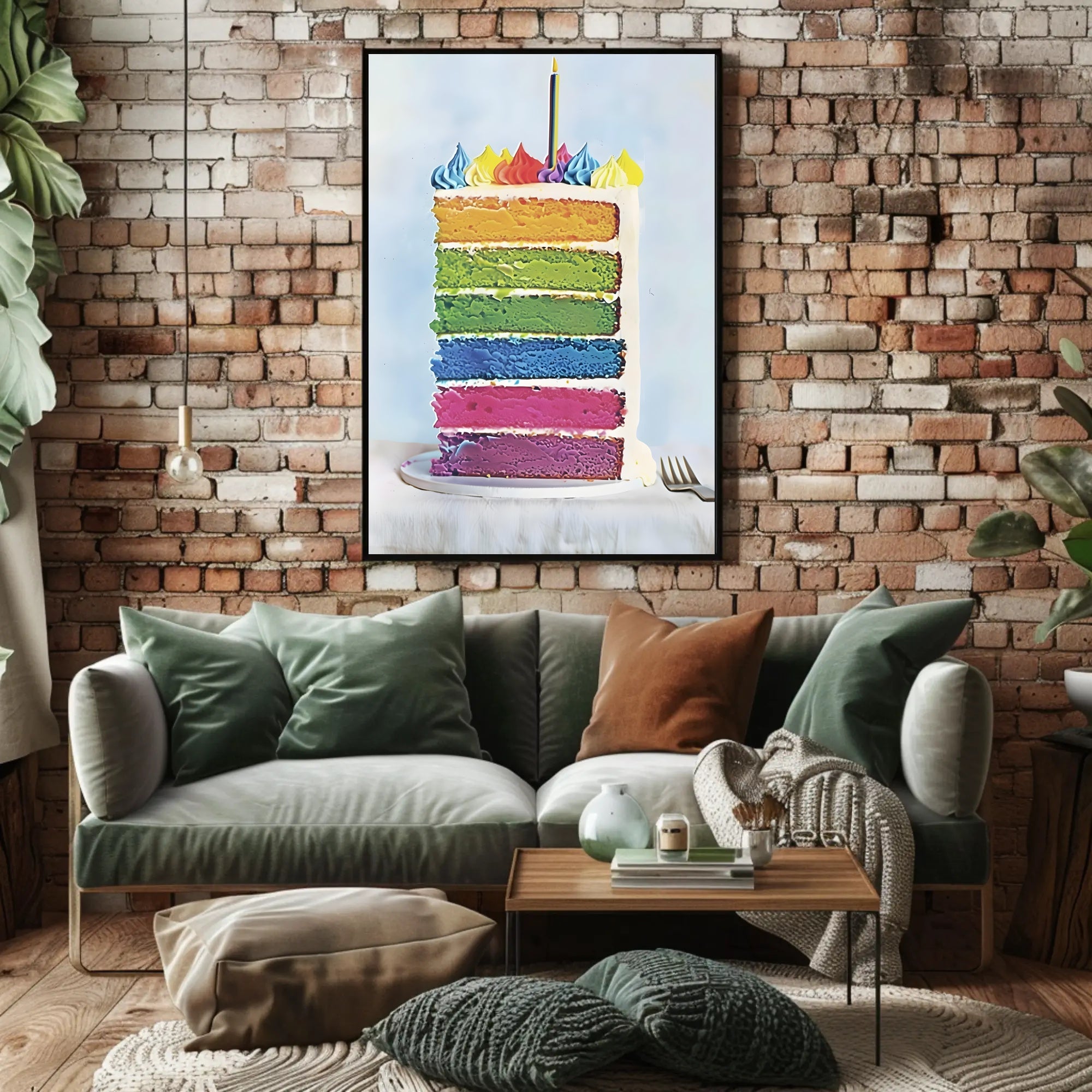 Rainbow Celebration Cake Poster