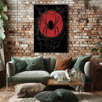 Spider Silhouette Graphic Ominous Dark Poster