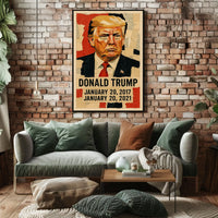 Donald Trump 45th President of the United States Layered paper Collage Poster