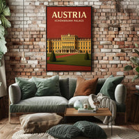 Schönbrunn Palace Vintage Travel Art Poster