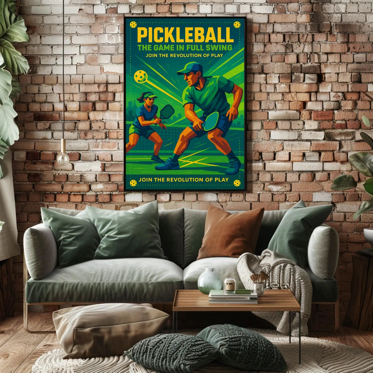Pickleball The Game in Full Swing Poster