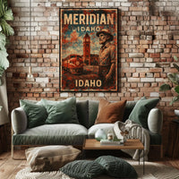 Meridian, Idaho Vintage Vintage Poster