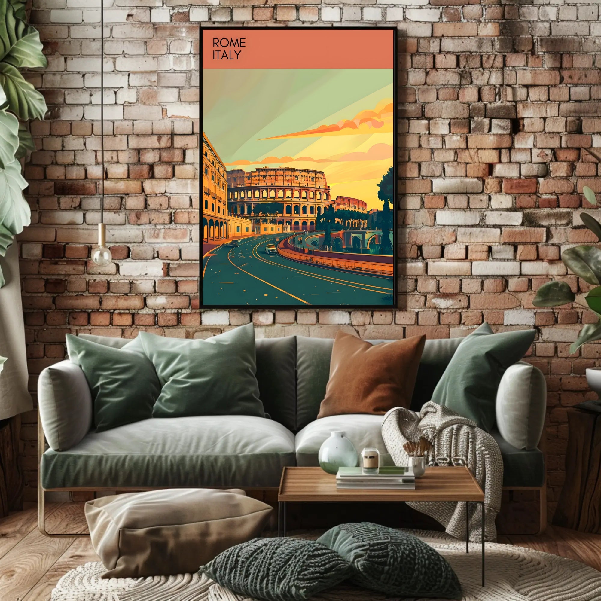 Rome Colosseum Urban Landscape Travel Poster