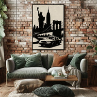 Iconic New York Silhouette Poster