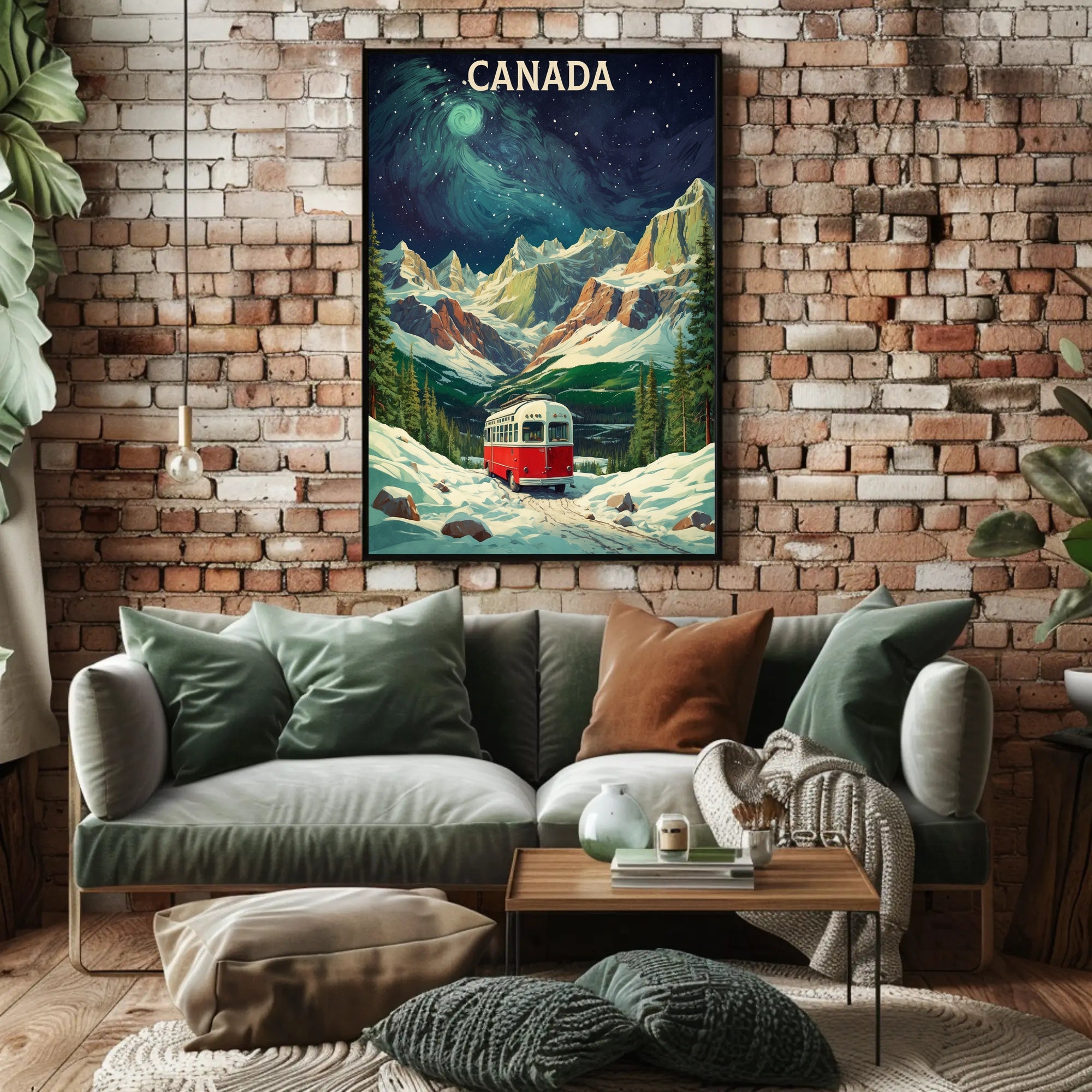 Scenic Canadian Rockies Train Travel Poster