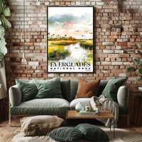 Everglades Watercolor Wall Art Poster