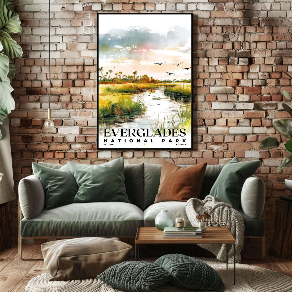 Everglades Watercolor Wall Art Poster