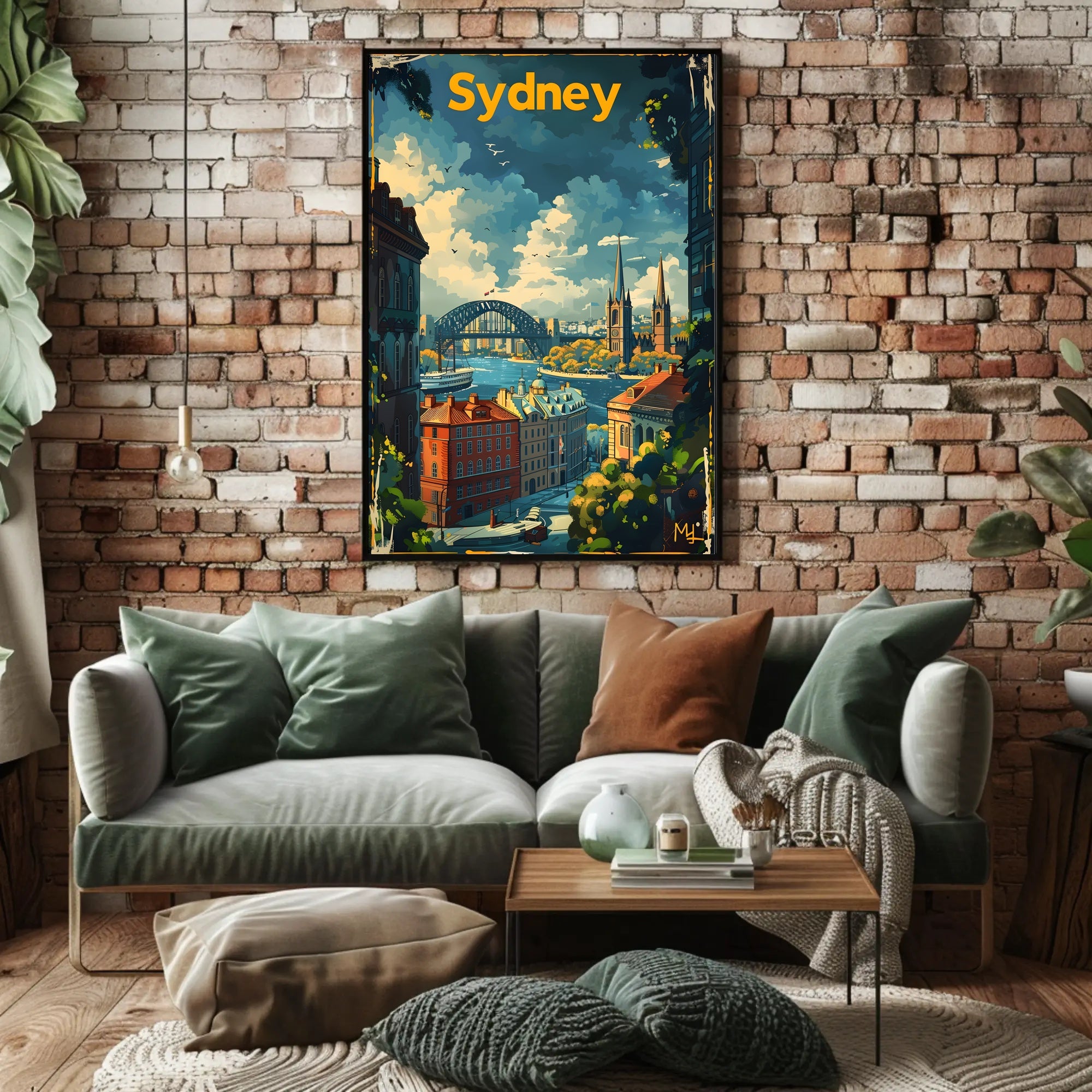 Sydney Harbour Bridge Vibrant Art - Urban or Cityscape Poster