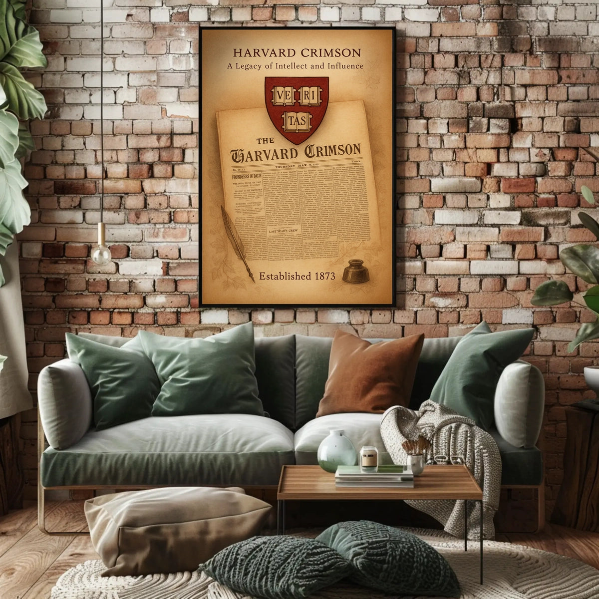 Harvard Crimson A Legacy of Intellect and Influence Poster