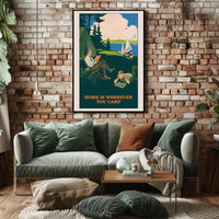 Vintage Serenity in Nature Outdoor Camping Travel Poster