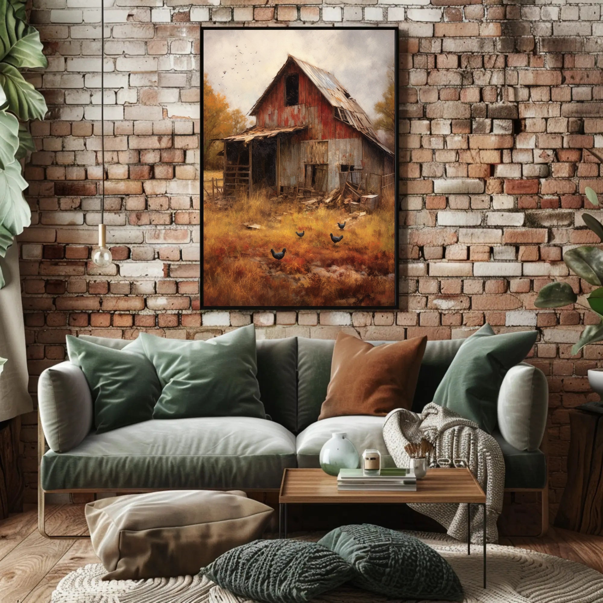 Abandoned Barnyard Travel Poster Art Print Decor