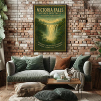 Victoria Falls Nature's Spectacle Vintage Travel Poster