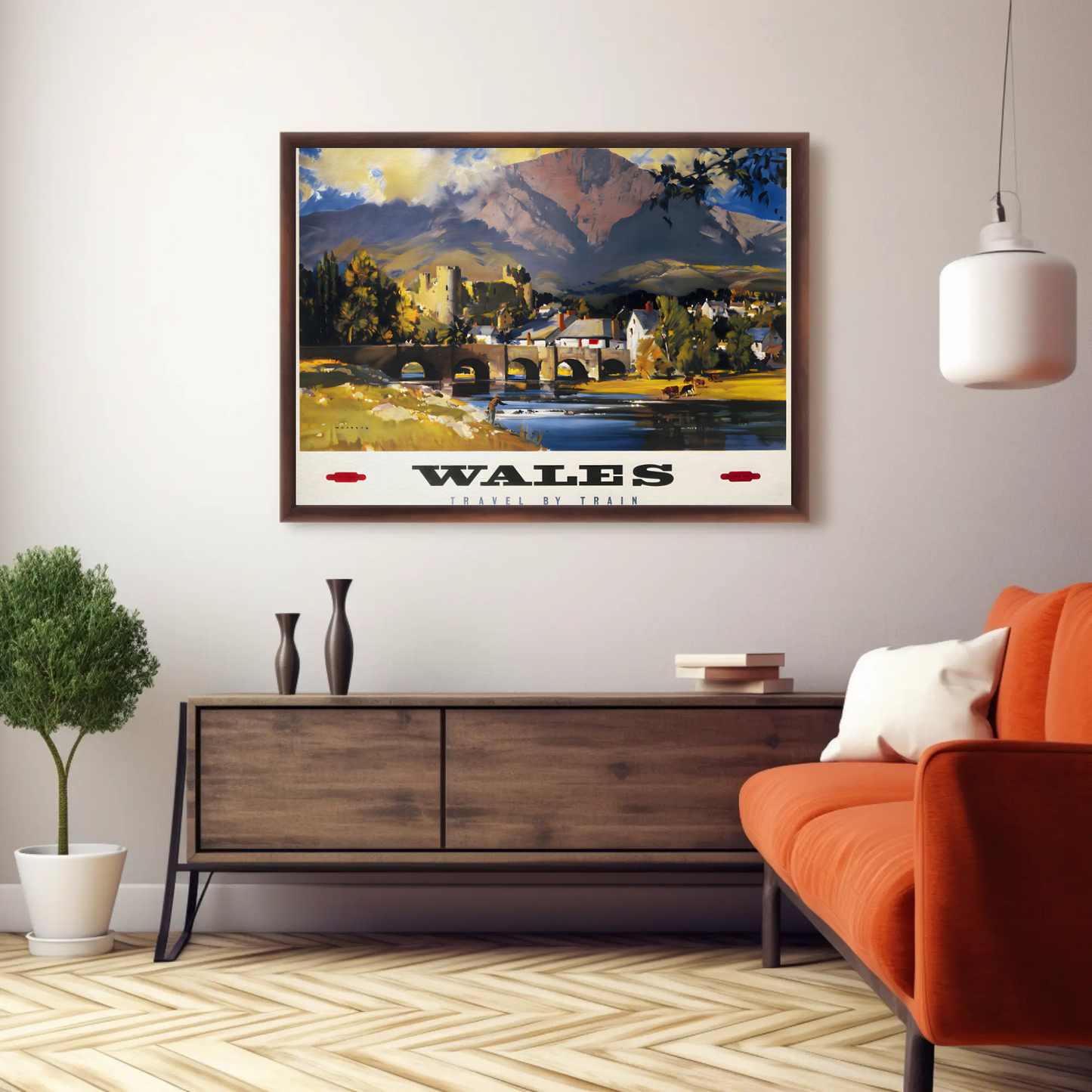 Wales - Travel by Train Poster