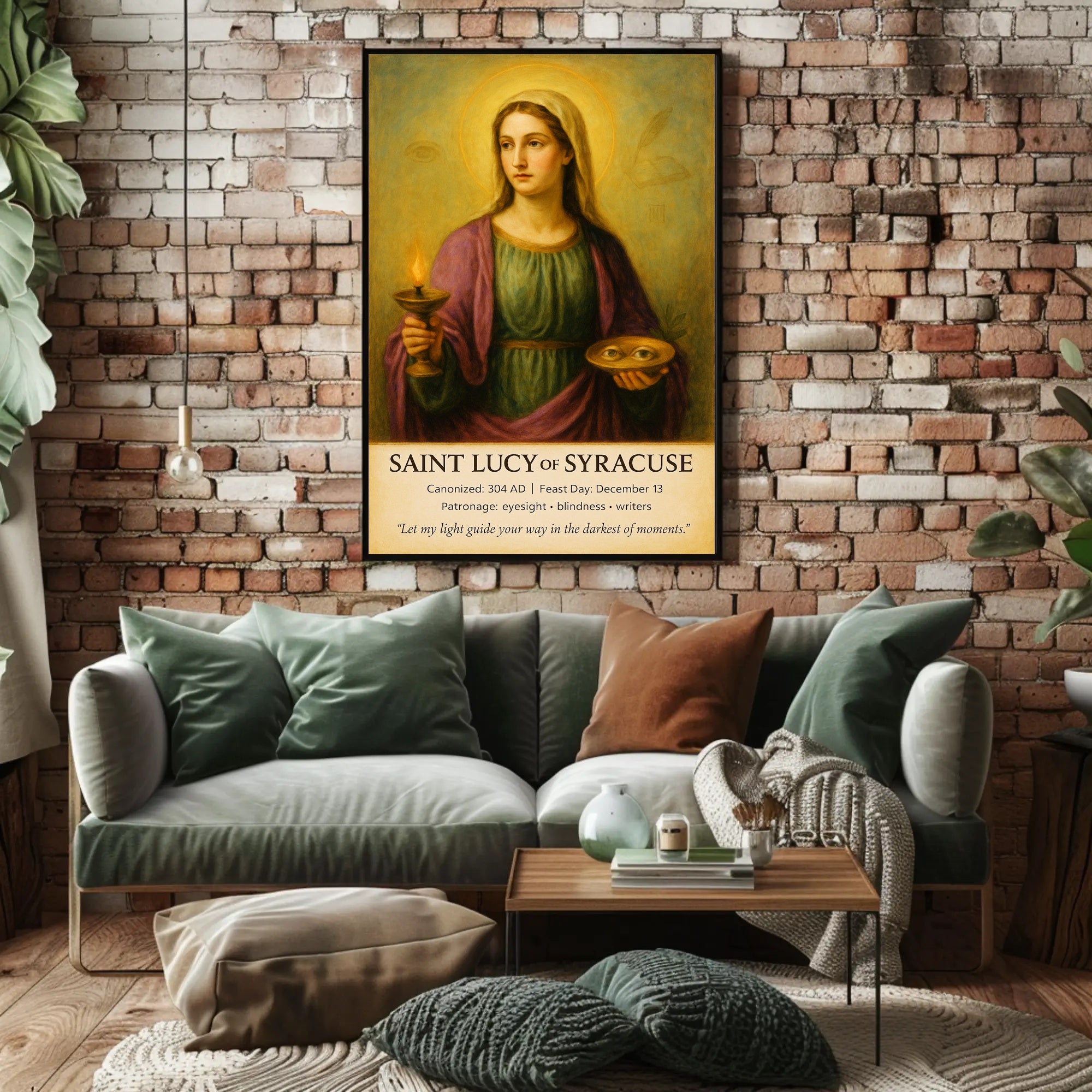 Saint Lucy of Syracuse Poster PosterGoat