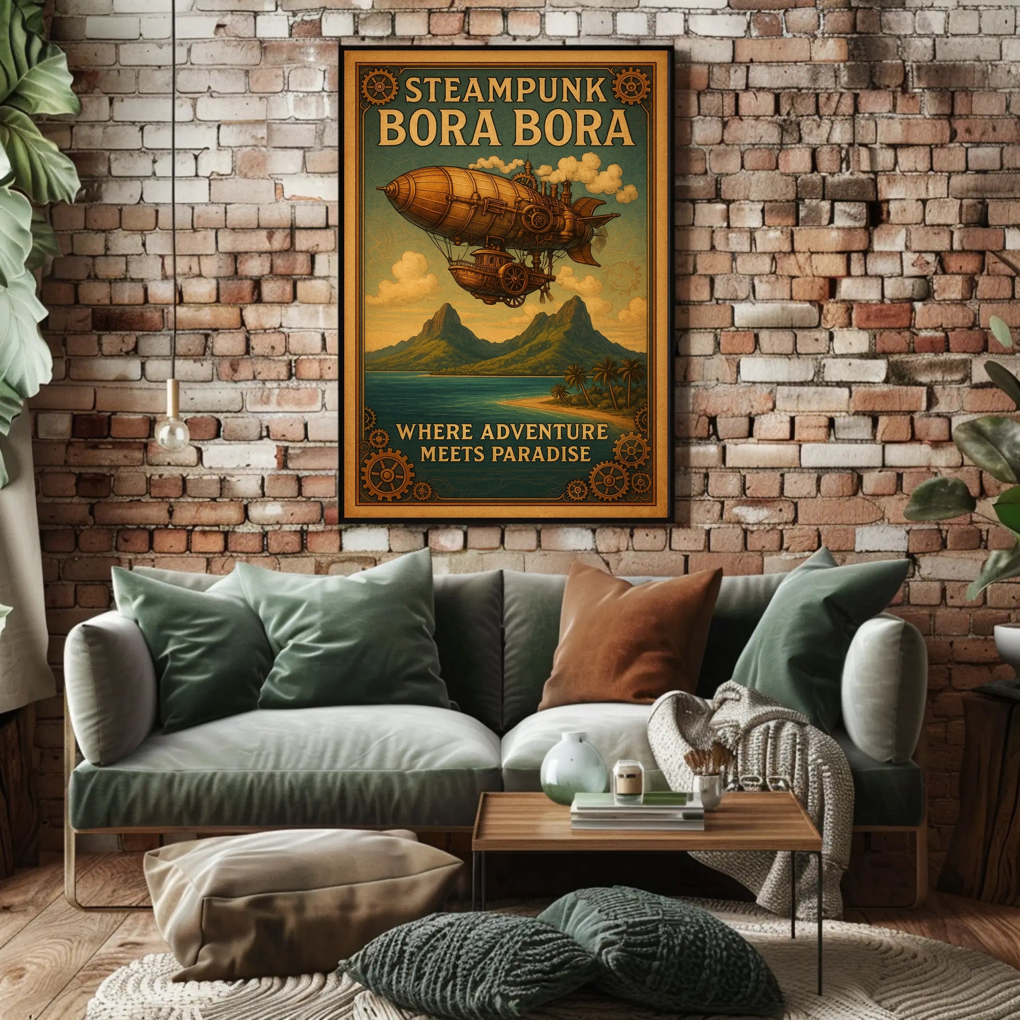 Steampunk Bora Bora Poster