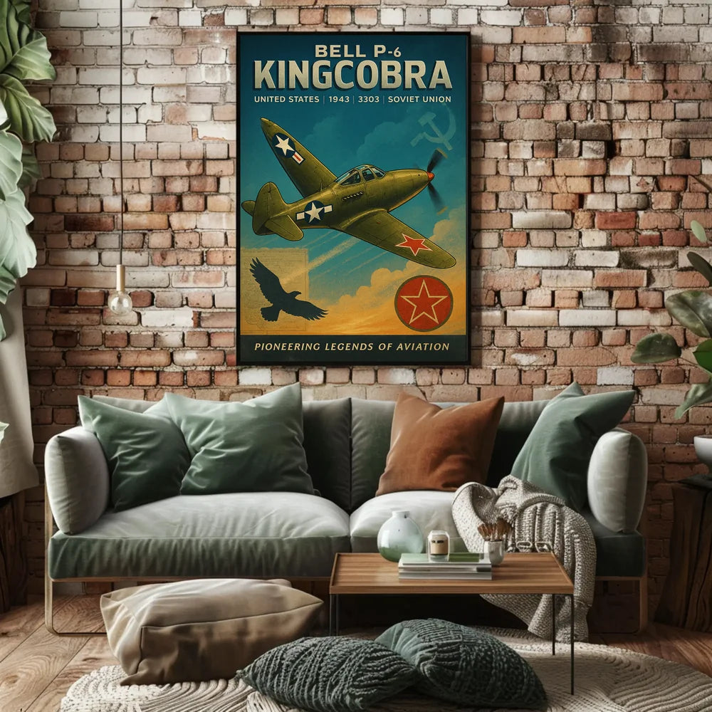 Bell P-6 Kingcobra Aviation Legends Poster
