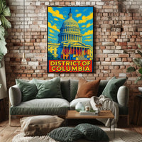District of Columbia Capitol Art Poster