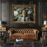 Fish-Filled Car Surreal Art Comedy Poster