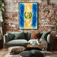 Watercolor Flag Art Poster