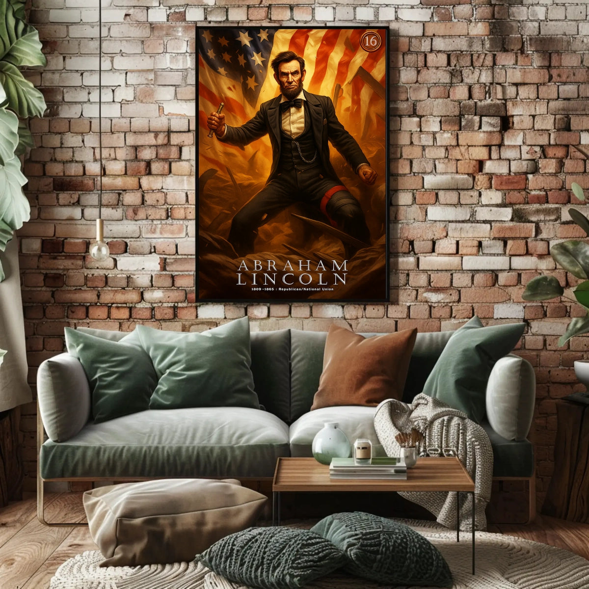 Abraham Lincoln Leadership Art Poster