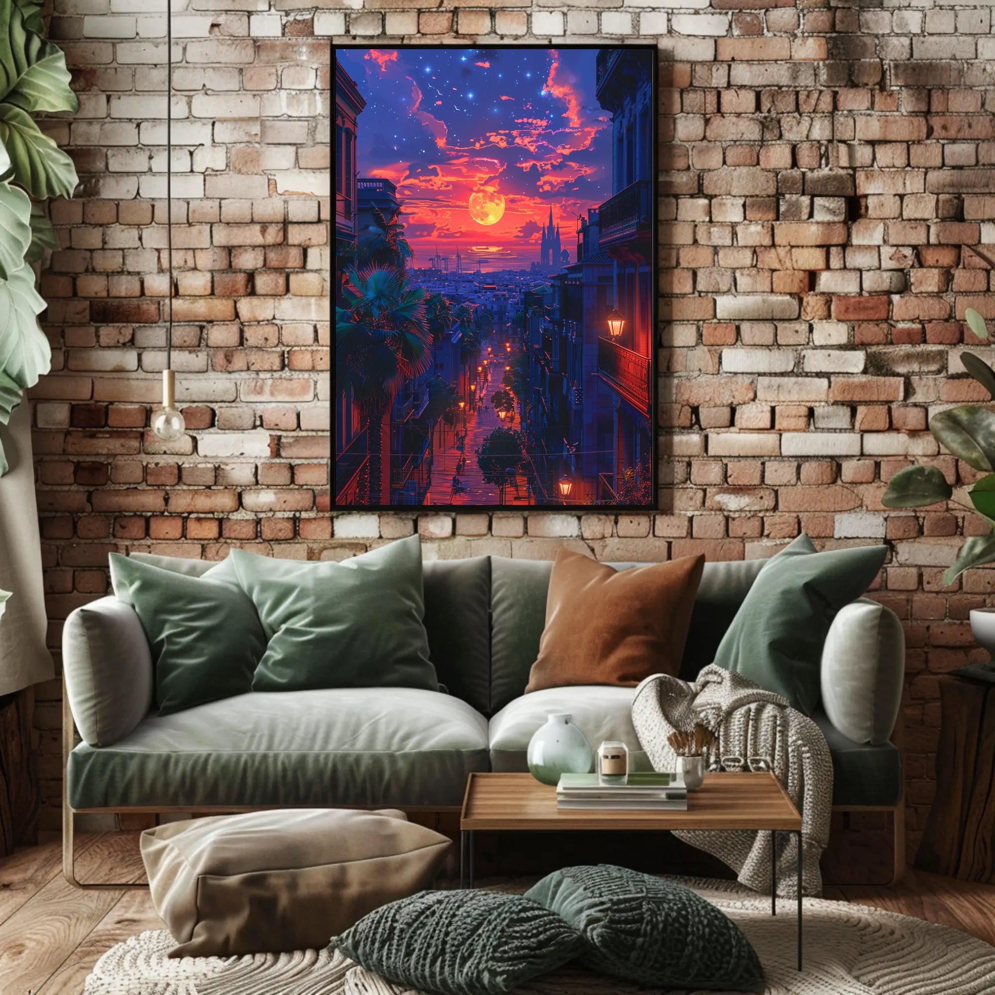 Enchanted Evening in the City Art Poster Print for Home Decor PosterGoat